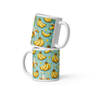 Mug Banane Fantaisie – design fruité répétitif